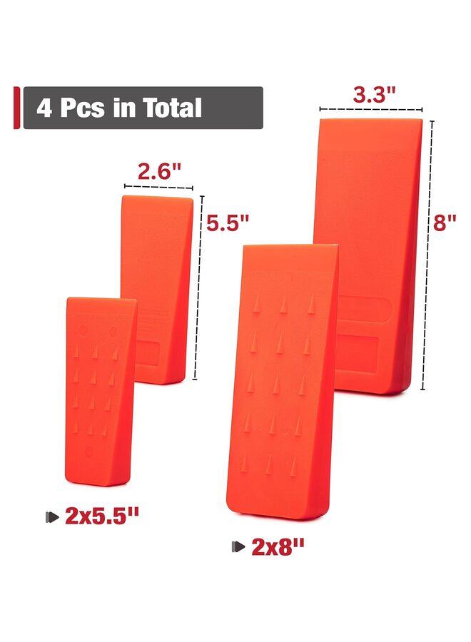 LAMAY Spiked felling wedges, splitting wedges, plastic wedges, felling tools and equipment, chain saw wedges for trees（Red） - Image 2
